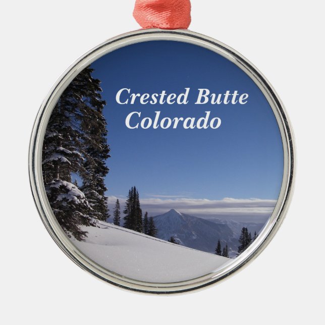 Crested Butte, Colorado Metal Tree Decoration (Front)