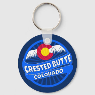 Crested Butte Colorado mountain burst keychain