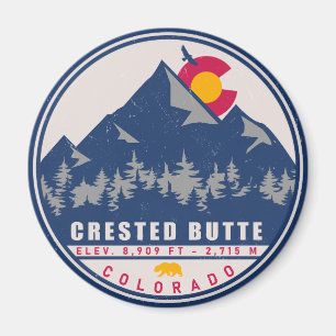 Crested Butte Colorado Retro Sunset Souvenirs Magnet