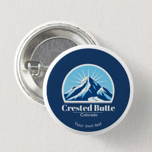 Crested Butte Colorado ski resort name 3 Cm Round Badge