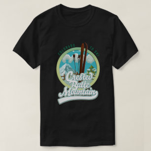 Crested Butte Mountain Colorado Ski logo T-Shirt