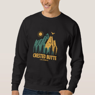 Crested Butte Mountains Colorado Hiking Outdoors V Sweatshirt