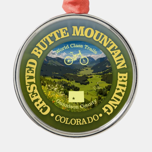 Crested Butte (MTB C) Metal Tree Decoration (Front)
