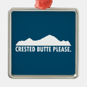 Crested Butte Please Metal Tree Decoration