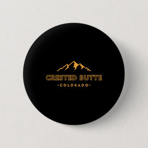 Crested Butte Retro Colorado Mens Womens Hiking So 6 Cm Round Badge