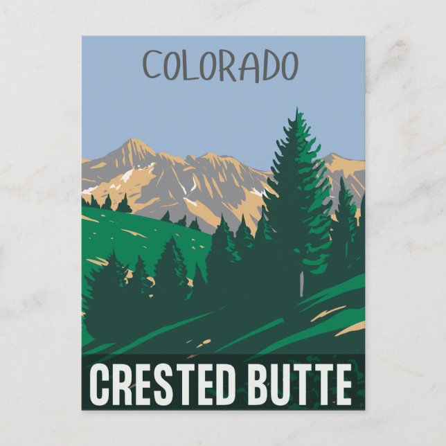 Crested Butte rocky mountains colorado Postcard (Front)