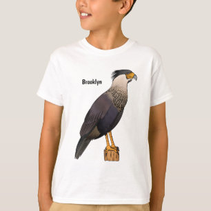 Crested caracara bird cartoon illustration T-Shirt