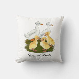 Crested Duck Family Cushion