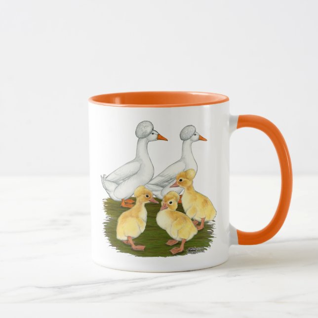 Crested Duck Family Mug (Right)