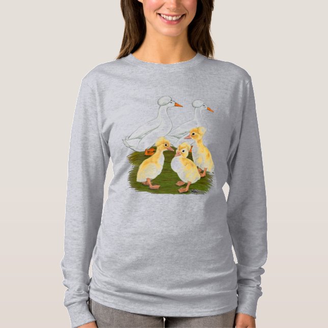 Crested Duck Family T-Shirt (Front)