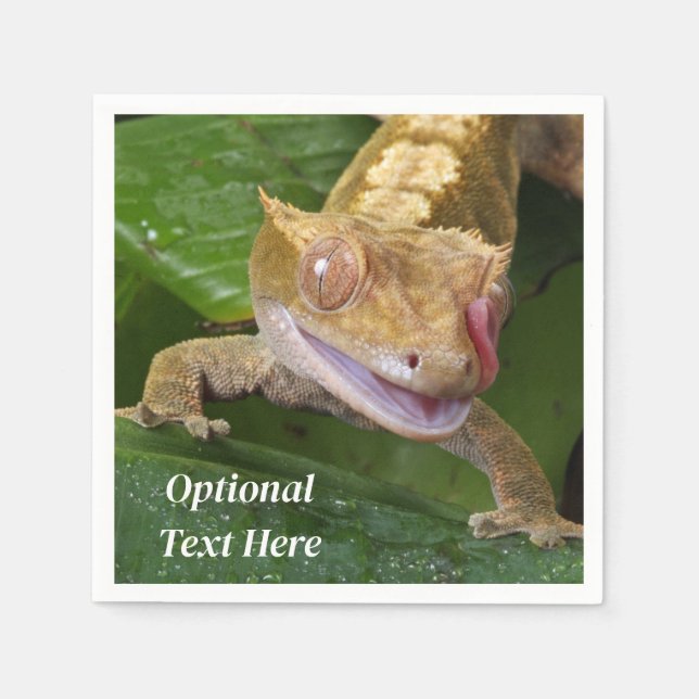 Crested Gecko Lizard Napkin (Front)