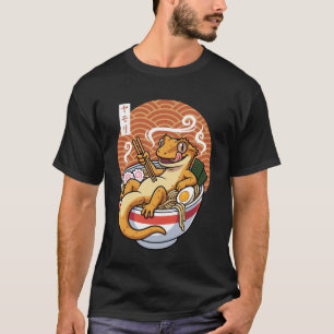 Crested Gecko Ramen Noodle Soup Japanese Anime Kaw T-Shirt