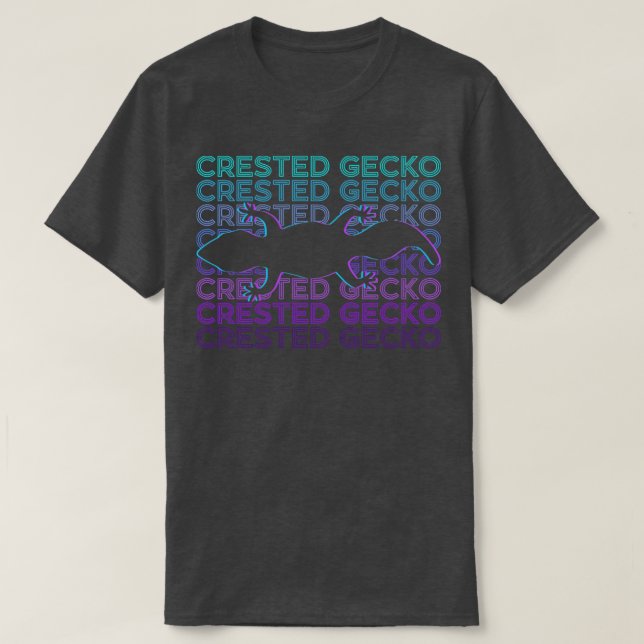Crested Gecko Retro Gift1 T-Shirt (Design Front)