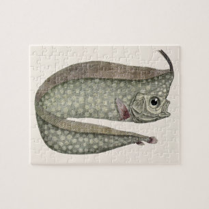 Crested Oarfish Fish, Vintage Marine Aquatic Life Jigsaw Puzzle