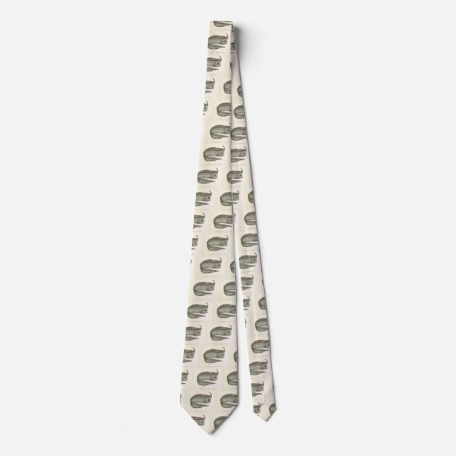 Crested Oarfish Fish, Vintage Marine Aquatic Life Tie (Front)
