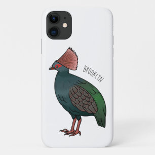 Crested partridge bird cartoon illustration Case-Mate iPhone case