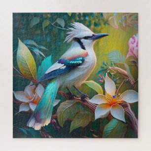 Crested Teal Winged Jay Jigsaw Puzzle