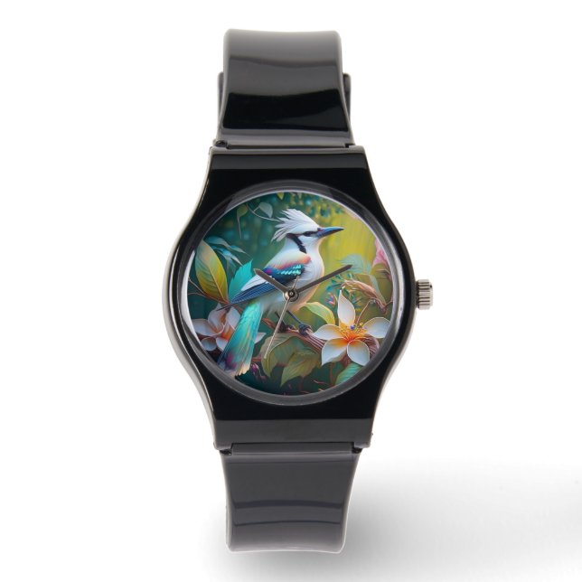 Crested Teal Winged Jay Watch (Front)