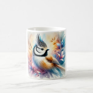 Crested Tit 251024AREF105 - Watercolor Coffee Mug