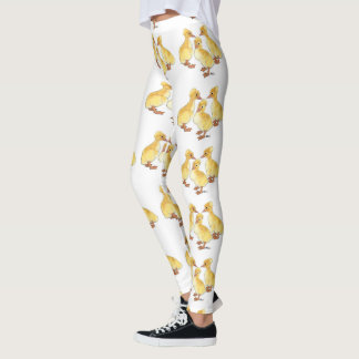 Crested White Ducklings Leggings
