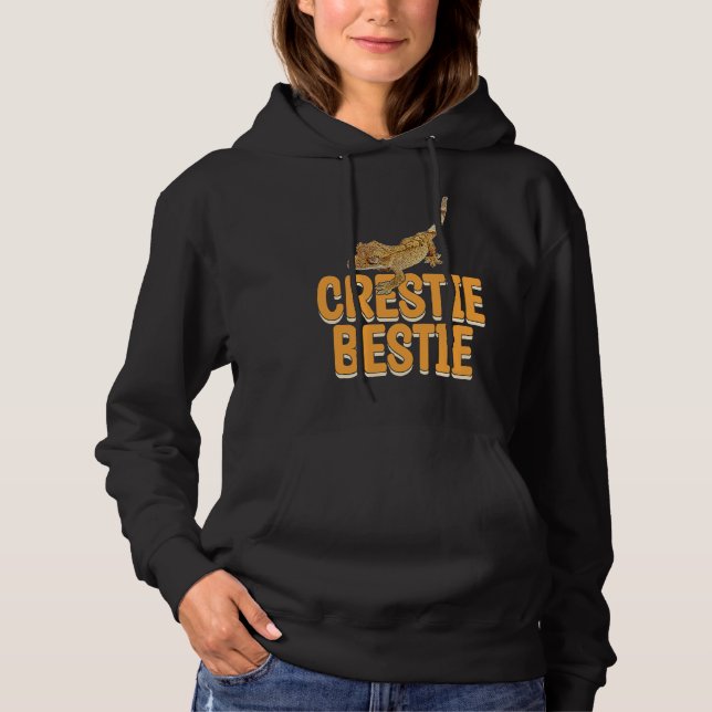 Crestie Bestie Gecko Reptiles  Reptile Owner Graph Hoodie (Front)