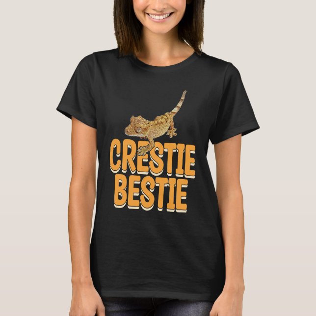 Crestie Bestie Gecko Reptiles  Reptile Owner Graph T-Shirt (Front)