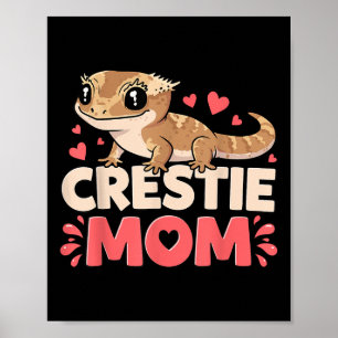 Crestie Mum Crested Gecko Reptile Lover Mothers Da Poster