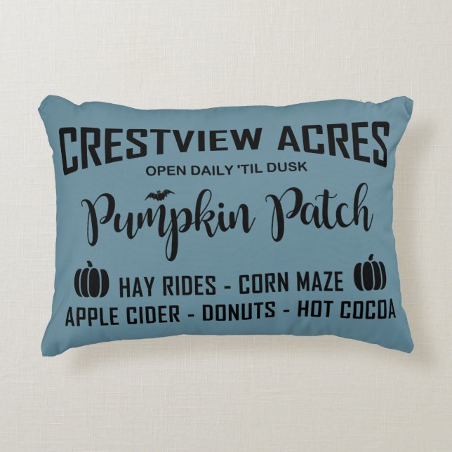 CRESTVIEW ACRES PUMPKIN PATCH DECORATIVE CUSHION (Front)