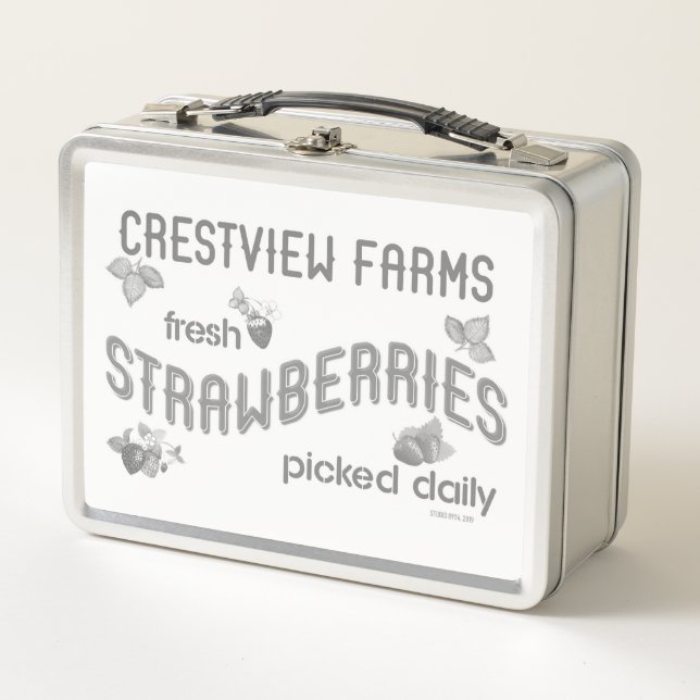 CRESTVIEW FARMS FRESH STRAWBERRIES METAL LUNCH BOX (Front)