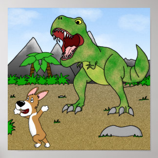 Cretaceous Corgi Poster