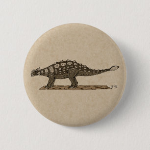  Cretaceous Dinosaur Ankylosaurus 6 Cm Round Badge