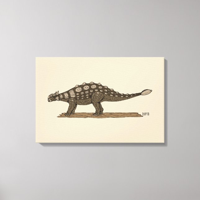 Cretaceous Dinosaur Ankylosaurus Canvas Print (Front)