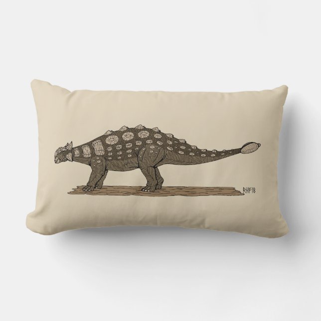 Cretaceous Dinosaur Ankylosaurus Lumbar Cushion (Front)