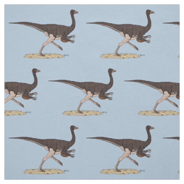 Cretaceous Dinosaur Ornithomimus Fabric (Swatch)