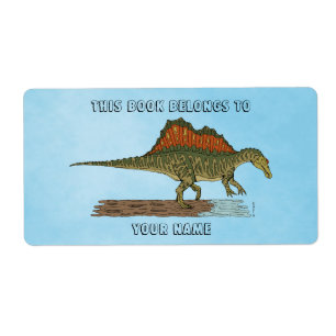 Cretaceous Dinosaur Spinosaurus Bookplate