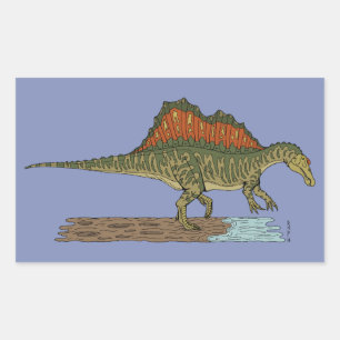 Cretaceous Dinosaur Spinosaurus Rectangular Sticker