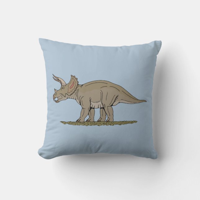 Cretaceous Dinosaur Triceratops Cushion (Front)