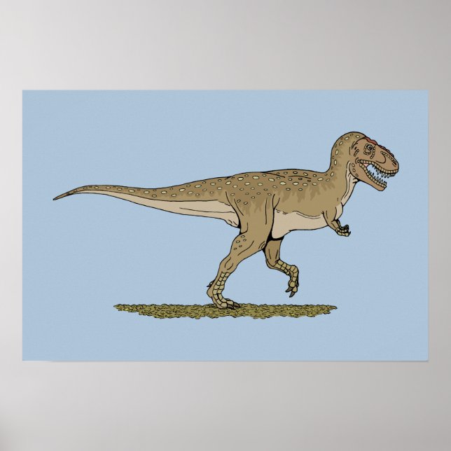 Cretaceous Dinosaur Tyrannosaurus rex Poster (Front)