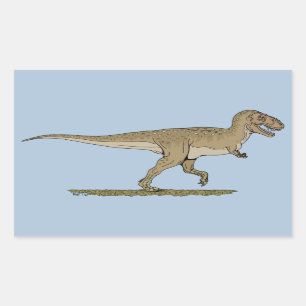 Cretaceous Dinosaur Tyrannosaurus rex Rectangular Sticker