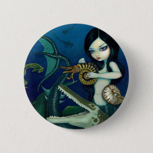 "Cretaceous Mermaid" Button