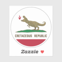 Cretaceous Republic California Flag T-rex Dinosaur
