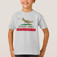 Cretaceous Republic California Flag T-rex Dinosaur