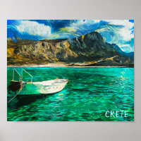 Crete Greece Ocean Oil Painting