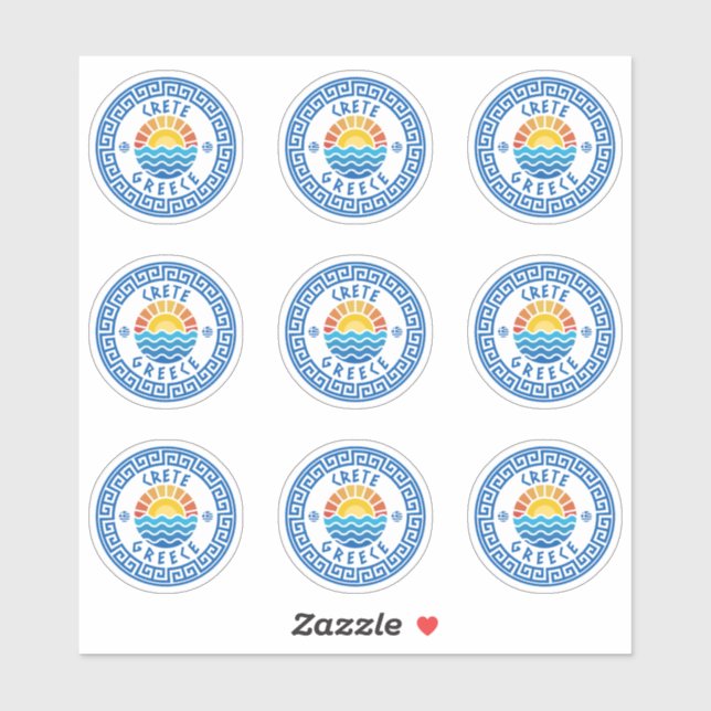 Crete Island, Greece Multiple Pack Sticker (Sheet)