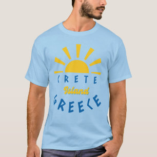 Crete Island, Greece - Sunshine Men's Blue T-Shirt