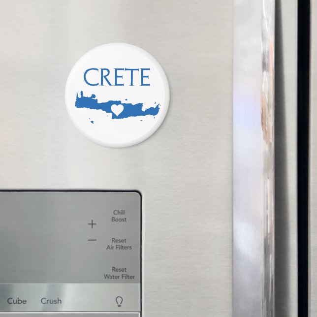 Crete Map Blue and White Magnet (In Situ (Fridge))