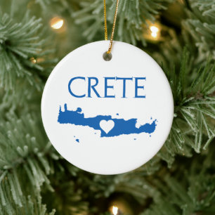 Crete Map Ornament