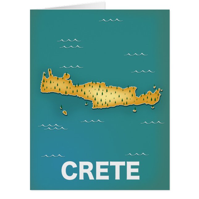 Crete map travel poster (Front)