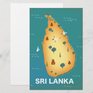 Crete map travel poster