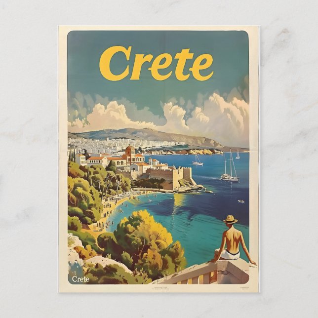 Crete Vintage Postcard (Front)